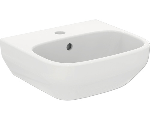 Keramik Waschtisch zur Wandmontage mit Hahnloch und Überlauf