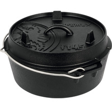 Petromax Feuertopf aus Gusseisen mit Deckel und Tragegriff