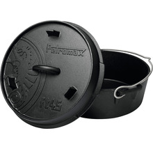 Petromax Feuertopf aus Gusseisen mit Deckel und Henkel