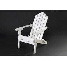 Weißer Adirondack-Stuhl aus Holz