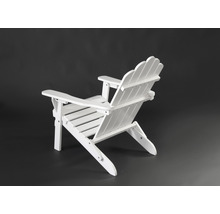 Weißer Adirondack-Stuhl aus Holz