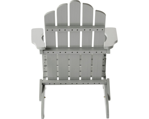 Rückansicht eines Adirondack Stuhls aus Holz