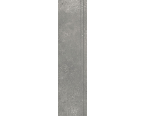 Feinsteinzeug Treppenstufe Loftstone grey 30 x 120 x 1,05 cm rektifiziert