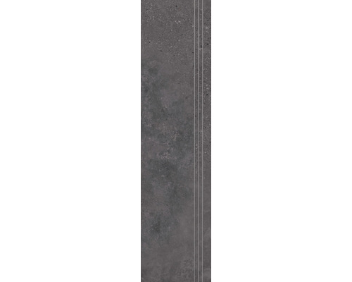 Feinsteinzeug Treppenstufe Loftstone graphit 30 x 120 x 1,05 cm rektifiziert