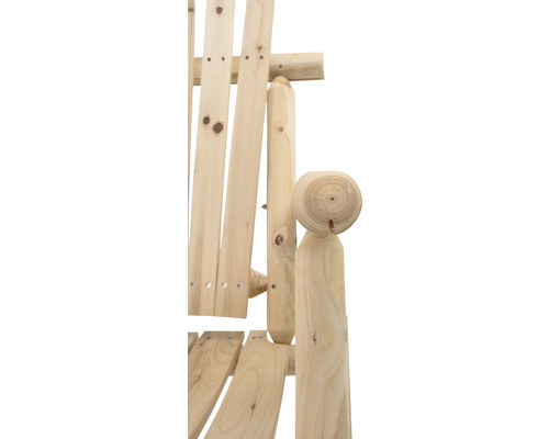 Detailaufnahme eines Holzstuhls