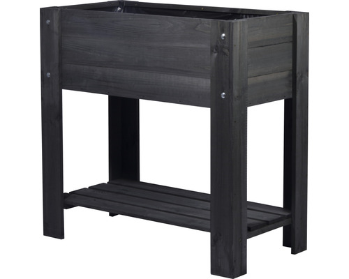 Hochbeet aus Holz mit Ablage