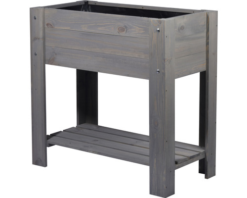 Hochbeet aus Holz mit Ablagefläche