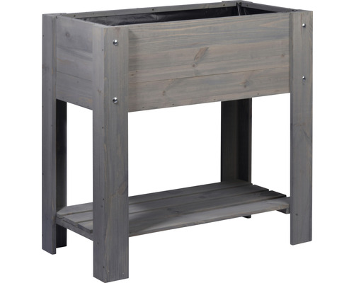 Hochbeet aus Holz mit Ablagefläche