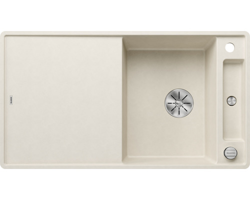 Spüle Blanco AXIA III 5 S-F 905 x 500 mm softweiß ohne Multifunktionsschale 527041 Beige Spüle mit Abtropffläche