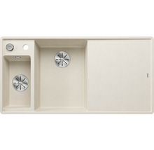 Spüle Blanco Axia III 6 S-F 990 x 500 mm softweiß 527047 1 Spülbecken Flächenbündig Flächenbündige Optik Mit Tropffläche Becken links Mit Restebecken
