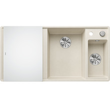 Spüle Blanco Axia III 6 S-F 990 x 500 mm softweiß 527049 1 Spülbecken Flächenbündig Flächenbündige Optik Mit Tropffläche Becken rechts Mit Restebecken