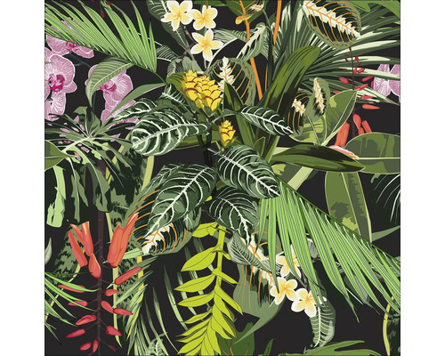 Glasbild Jungle Foliage 20x20 cm