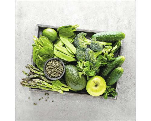 Glasbild Vegetable Cuisine I 50x50 cm