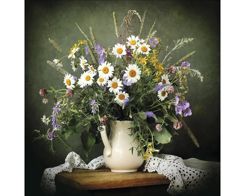 Glasbild New Baroque Still Life I 80x80 cm