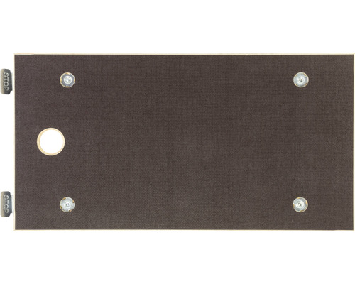 Holzplatte mit Bohrung und Feststellern