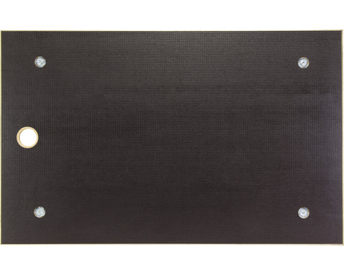 Siebdruckplatte mit Bohrung und Schrauben