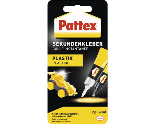 Pattex Plastix Flüssig Sekundenkleber 2 g + 4 ml Aktivatorstift
