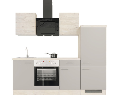Flex Well Küchenzeile mit Geräten cm HORNBACH Frontfarbe Riva 220 
