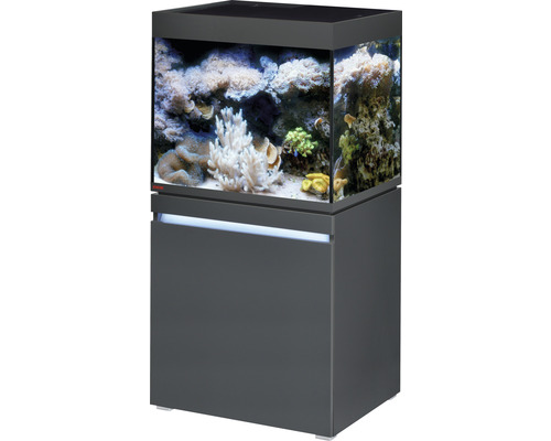 Aquariumkombination EHEIM incpiria 230 marine mit LED-Beleuchtung, Förderpumpe und beleuchtbaren Unterschrank graphit