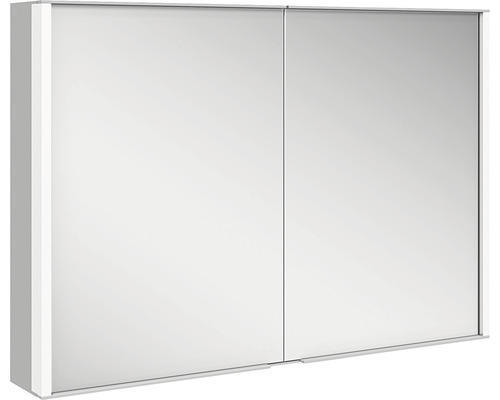 Spiegelschrank KEUCO Royal Match 100 x 16 x 70 cm alufarben 2-türig LED IP 20 Spiegelschrank mit zwei Schiebetüren