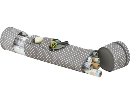 Geschenkpapier-Aufbewahrungstasche mit Punktmuster und Zubehörfach