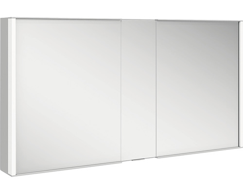 Spiegelschrank KEUCO Royal Match 130 x 16 x 70 cm alufarben 2-türig LED IP 20 Spiegelschrank mit drei Türen für das Badezimmer