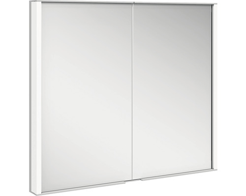 Spiegelschrank KEUCO Royal Match 80 x 15 x 70 cm silber 2-türig LED IP 20 Unterputz Spiegelschrank mit zwei Türen