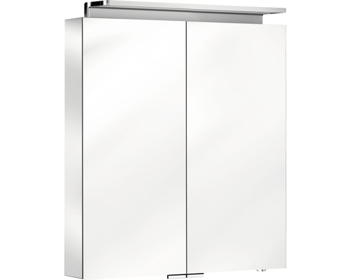 Spiegelschrank KEUCO Royal L1 65 x 15 x 74,2 cm verspiegelt 2-türig LED IP 24 Badezimmerspiegelschrank mit Beleuchtung und zwei Türen