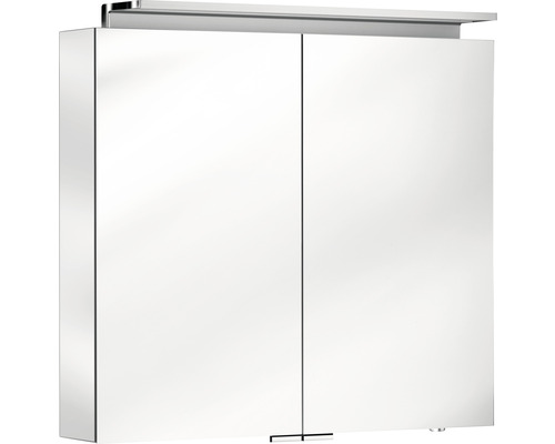 Spiegelschrank KEUCO Royal L1 80 x 15 x 74,2 cm verspiegelt 2-türig LED IP 24 Spiegelschrank mit Beleuchtung und zwei Türen
