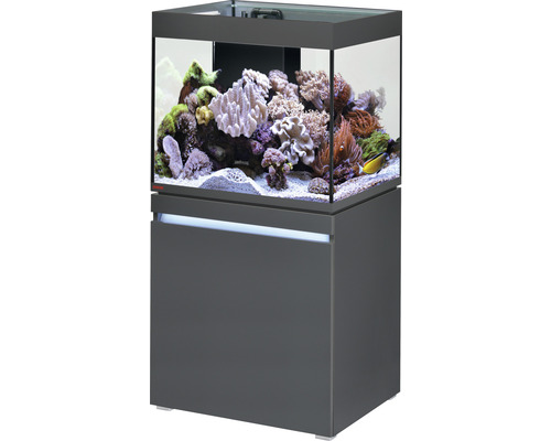 Aquariumkombination EHEIM incpiria 230 reef mit Förderpumpe und beleuchtbaren Unterschrank graphit