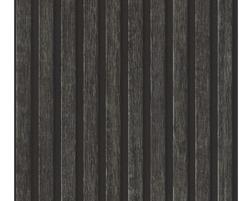 Vliestapete 39109-4 Holzpaneele grau-schwarz