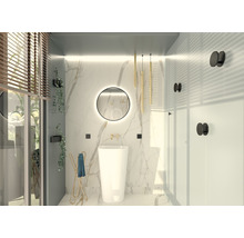 LED Spiegel Ø 60 cm schwarz