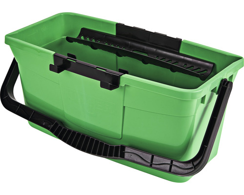 Grüner Putzeimer mit Auswring-Aufsatz