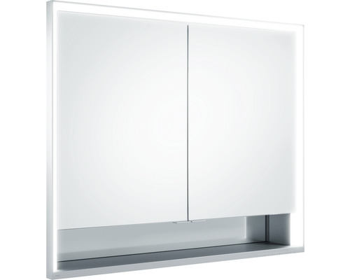 Spiegelschrank KEUCO Royal Lumos 90 x 16,5 x 73,5 cm silber 2-türig LED IP 24 Unterputz 713
