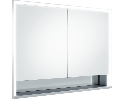 Spiegelschrank KEUCO Royal Lumos 100 x 16,5 x 73,5 cm silber 2-türig LED IP 24 Unterputz