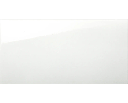 Steingut Wandfliese Glace weiß glänzend 30 x 60 x 0,73 cm