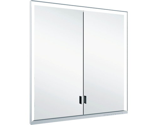 Spiegelschrank KEUCO Royal Lumos 70 x 16,5 x 73,5 cm silber 2-türig LED IP 24 Unterputz 723