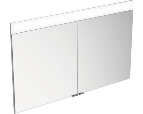 Spiegelschrank KEUCO Edition 400 106 x 15,4 x 65 cm alufarben 2-türig LED IP 24 Spiegelschrank mit Beleuchtung für das Badezimmer