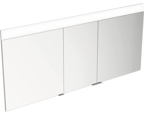 Spiegelschrank KEUCO Edition 400 141 x 15,4 x 65 cm alufarben 2-türig LED IP 24