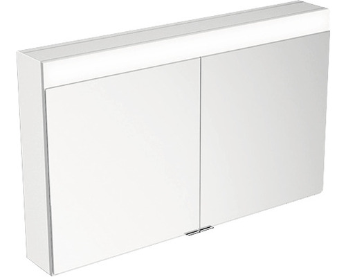 Spiegelschrank KEUCO Edition 400 106 x 16,7 x 65 cm silber 2-türig LED IP 24 Spiegelschrank mit Beleuchtung und zwei Türen für das Badezimmer
