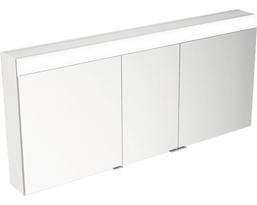 Spiegelschrank KEUCO Edition 400 141 x 16,7 x 65 cm silber 2-türig LED IP 24 Spiegelschrank mit drei Türen und Beleuchtung für das Badezimmer