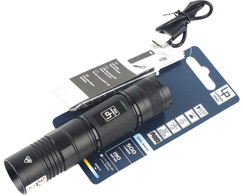 Lumak Pro LED Taschenlampe mit USB-Ladekabel