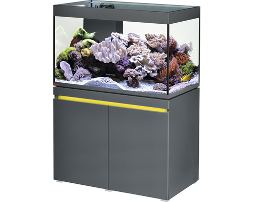 Aquariumkombination EHEIM incpiria 330 reef mit Förderpumpe und beleuchtbaren Unterschrank graphit