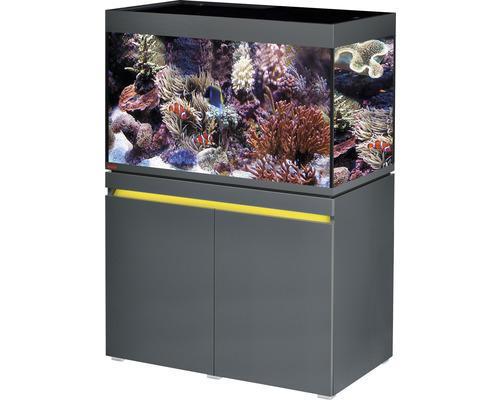 Aquariumkombination EHEIM incpiria 330 marine mit LED-Beleuchtung, Förderpumpe und beleuchtbaren Unterschrank graphit