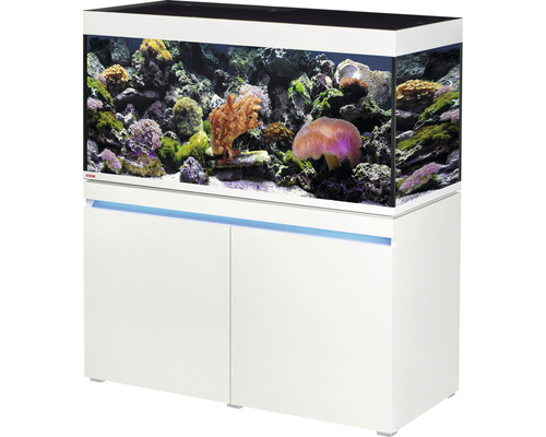 Aquariumkombination EHEIM incpiria 430 marine mit LED-Beleuchtung, Förderpumpe und beleuchtbaren Unterschrank alpin