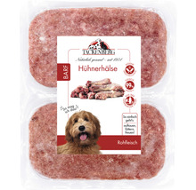 Tackenberg Barf Hühnerhälse für Hunde, Rohfleisch in Verpackung