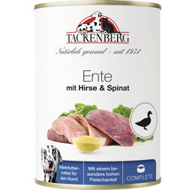 Tackenberg Hundefutter Dose mit Ente, Hirse und Spinat