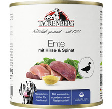 Tackenberg Hundefutter Dose mit Ente, Hirse und Spinat