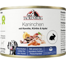 Tackenberg Hundenahrung Kaninchen mit Karotte, Kürbis und Apfel in einer Konservendose
