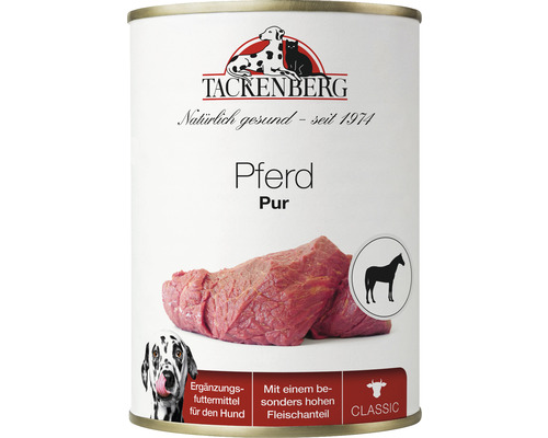 Tackenberg Pferd Pur Hundefutter in Dose
